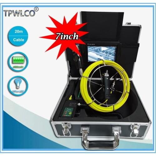 IP68 Waterproof 42mm HD Industrial Camera Head With 12pcs LED Lights 20m Cable 7inch Monitor Dual Len Endoscope Camera System