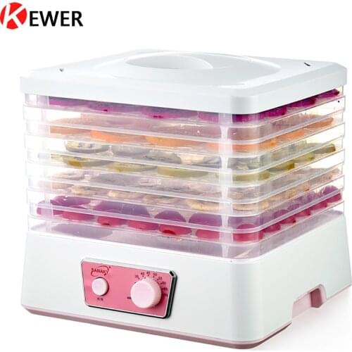 KEWER Food Dehydrator Vegetables Herb Meat Machine Household MINI Food Dehydrator Pet Meat Dried Fruit 5 trays Snacks Air Dryer