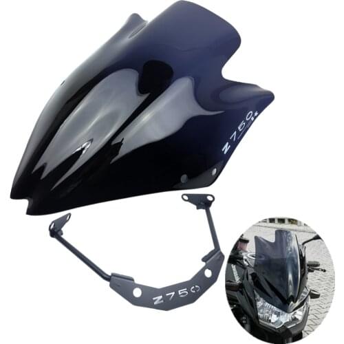 Motorcycle Windscreen For Kawasaki Z750 Z750R Z750 2007-2012 Wind Deflector Cover Motorbike Windshield