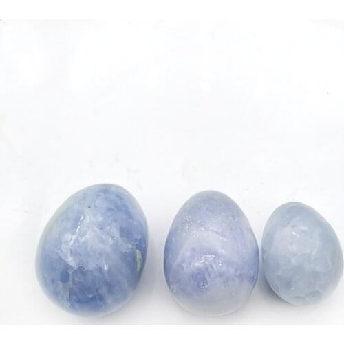 Natural Blue Celestine Stone Yoni Egg Crystal Quartz Specimen Vaginal ball For Yoga Meditation Massage Gifts Home Decoration
