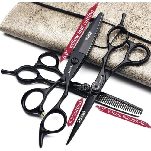 New japan 440c hairdressing scissors scissors set stylist cut and thin sharp and wear-resistant stainless steel custom logo free