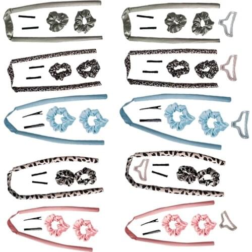 Heatless Hair Curlers Hair Curl Rod Headband for Long Medium Hair Overnight Soft Sponge Hair Rollers DIY Hair Styling Tools