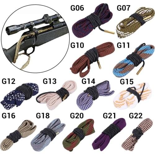 Hunting Gun Bore Cleaner 20GA .35 Cal 410GA 6mm 16GA .50 Cal Rifle Pistol Cleaner Rifle Barrel Clean Rope Gun Cleaning Tool Kit