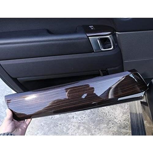 Red Ash Wood Car Door Inner Decoration Panel Cover Trim 4pcs For Land Rover Range Rover Sport 2014-2018
