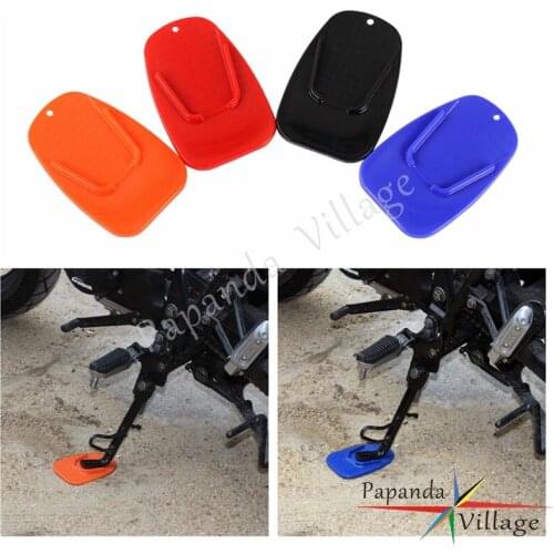 PapandaBlack Red Blue Orange Dirt Bike Motorcycle Plastic Kickstand Side Stand Plate Pad Base for Yamaha Honda Suzuki