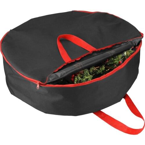 Gift Bags Container Wreath Party Decoration Oxford Cloth Waterproof Canvas Zippered Home Supply Christmas Accessories Handles