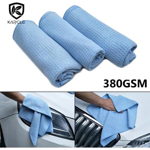 Car Wash Microfiber Towel Car Cleaning Drying Cloth Hemming Car Care Detailing Rag Polishing Auto Wadffle Weave Towels 40x40CM