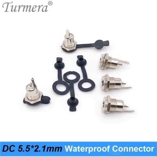 Turmera Battery Connector DC 5.5 mm x 2.1mm DC Power Jack Socket Female Connector DC 5.5*2.1 Waterproof for Screwdriver Battery