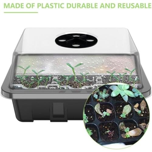 12 Hole Seedling Box Seed Growing Propagator Starter Kit Tray Marking Labels Greenhouse Tools Plant Transplanter Garden Tools