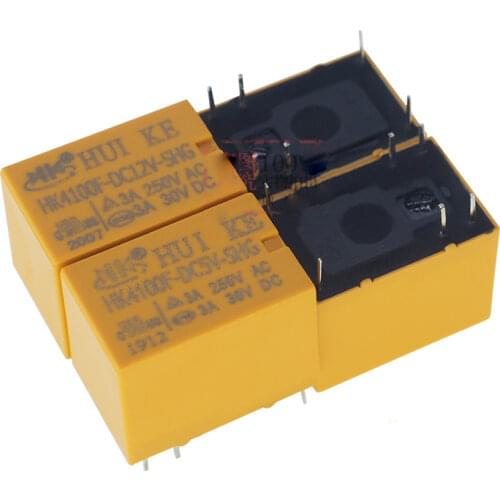 20PCS/Lot HK4100F-DC5V-SHG HK4100F-DC9V-SHG HK4100F-DC12V-SHG HK4100F-DC24V-SHG 5V/9V/12V/24V 3A/250V Low Signal Relay 6P/6Pin