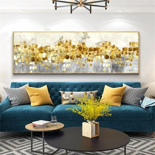 Abstract Art Oil Painting on Canvas Wall Art Posters and Prints Wall Art Gold Money Surf Picture for Living Room Home Decor