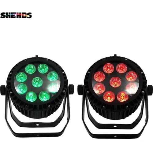 SHEHDS Waterproof LED Par 9x18W RGBWA+UV 6IN1 Aluminum Alloy Par Light IP65 Outdoor DMX512 Dj Stage Studio Theater Lights Bar