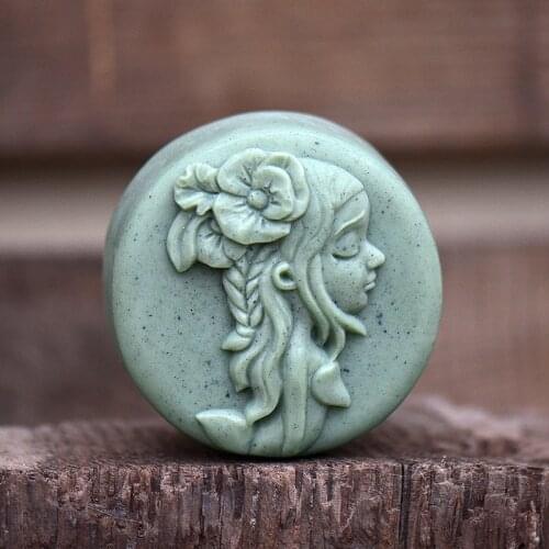 Mori Girl Silicone Soap Mold Round Natural Handmade Bath Bomb Mould