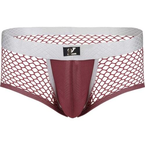 Men Briefs Hombre Boxer Shorts Sexy Lingerie Transparent Mesh Bikini Bulge Pouch Bikini Thong and G-strings Underwear Large Size