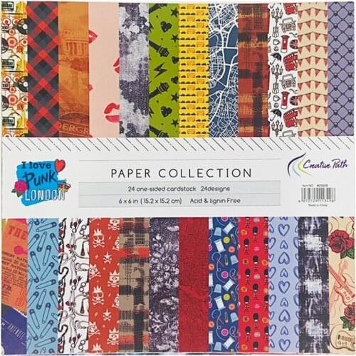 Crzcrafter 6 Inch Scrapbooking Paper Pad 40 Sheets Craft Paper 152x152mm Background Pattern Pack Acid Free