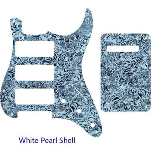 Pleroo Guitar Parts For US 11 Mounting Screw Hole Standard ST 3-P90 Strat HHH Humbucker Guitar Pickguard & Back Plate
