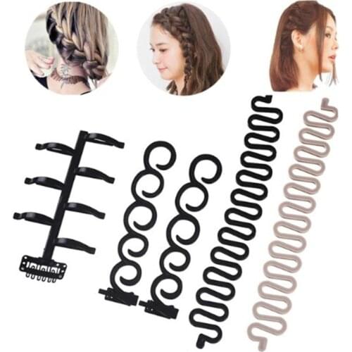 Fashion Women Multi Function Hair Styling French Braiding DIY Fish Bone Bun Maker Hair Accessories Hair Dish