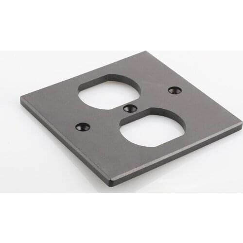 1 piece US Socket AC Power Duple Receptacle Cover Outlet Wall Plate Panel 8.5x8.5cm black