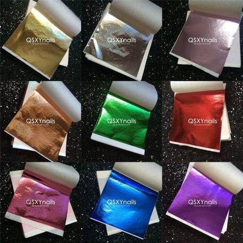 10 sets 100pcs Nail Art Foil Flakes Paper Colorful 3D Super Thin Aluminum Decals for Gel Nail Polish Decoration Manicure