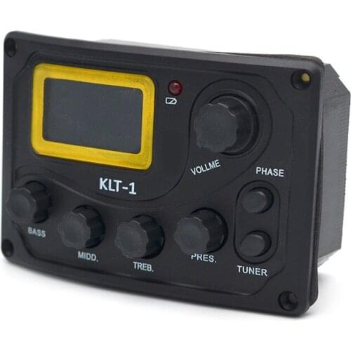 4 Band Acoustic Guitar Bass EQ Equalizer with Digital Procedding Tuner Guitar Pickup