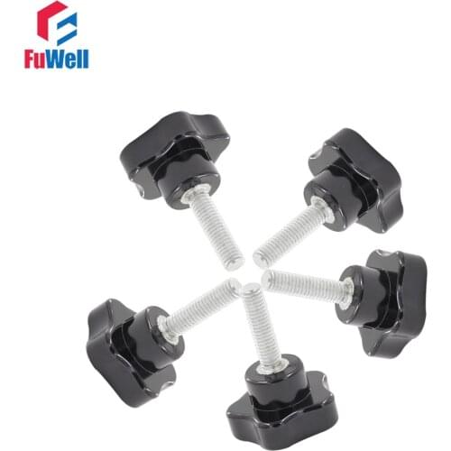 5pcs M8 x 30mm Thread 32mm Plastic Head Diameter Star Knob Free Shipping Replacement Screw on Type Clamping Grips Knob