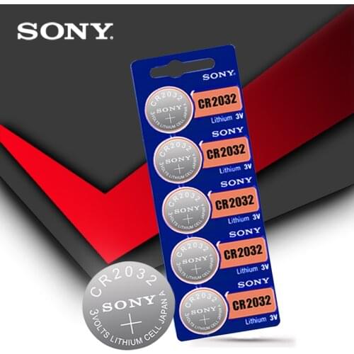 5pcs/lot sony CR2032 3V 100% Original Lithium Battery For Watch Remote Control Calculator CR2032 2032 button cell coin batteries