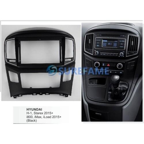 9 inch Car Fascia Radio Panel for HYUNDAI H1, H-1, Starex, i800, iLoad, iMax 2015+ Dash Kit Install Facia Console Bezel Adapter