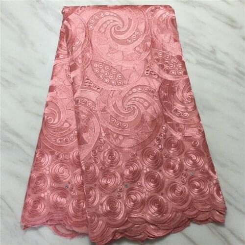 African Dry Lace Fabrics Swiss Voile Lace In Switzerland 2021 High Quality Stones Lace African Lace 5yards For Dress H21-62