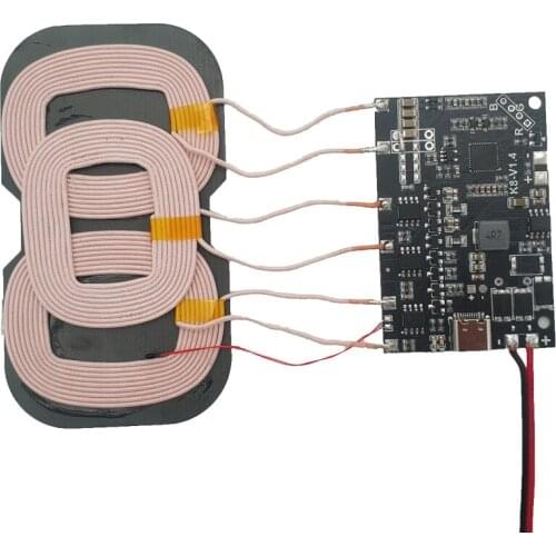 Wireless Charger DIY Custom 10W Large Area Three Coil Transmitter Module PCB Car Desktop Car Modification