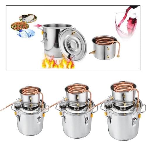 Efficient Home DIY Brew Distiller Moonshine Alcohol Still Water Wine Essential Oil Brewing Kit