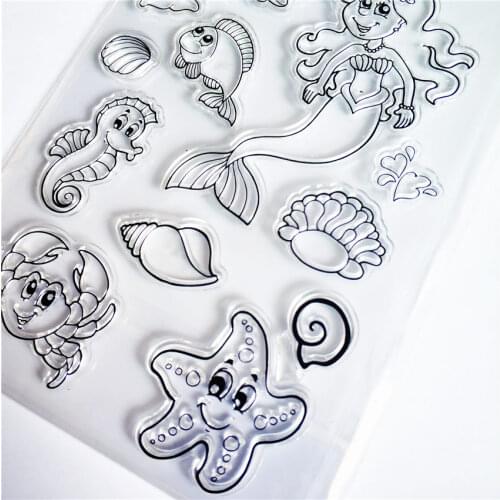 Hot sale Sea world Transparent Clear Stamps / Silicone Seals Roller Stamp for DIY scrapbooking photo album/Card Making