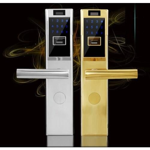 LK-98 Smart IC Card / Fingerprint / Induction Password Door Lock Metal Material Office / Hotel / Home Door Lock