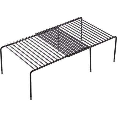 Kitchen Rack 1-Layer 31-57cm Adjustable Length Metal Organizor Cabinet Storage Shelf