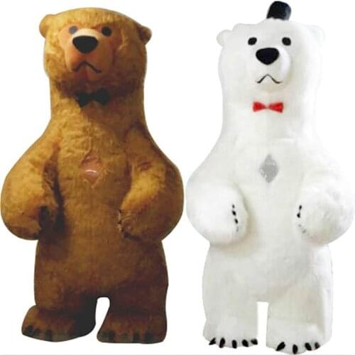 2M/2.6M/3M Height Inflatable Polar Bear Mascot Costume Suit Advertising Outdoor Party Customize Adult Outfit Fancy Dress