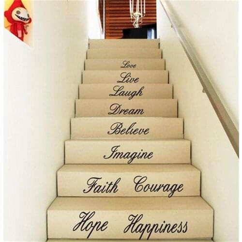 Wall Decal Words Quote Stairway Vinyl Sticker Stairs Design Art Staircase Decor