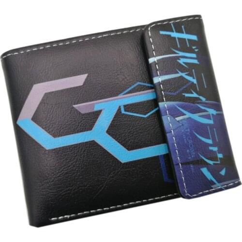 TOP New Anime Guilty Crown OUMA SHU Wallet PU Short Yuzuriha Inori Purse 2 fold Button High Quality Money Bag