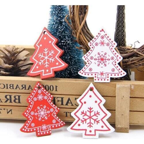 New Year 2021 Christmas Snowflake Wooden Pendant Xmas Tree Decorations for Home Wood Hanging Crafts Navidad 2021 Noel Natal Deco