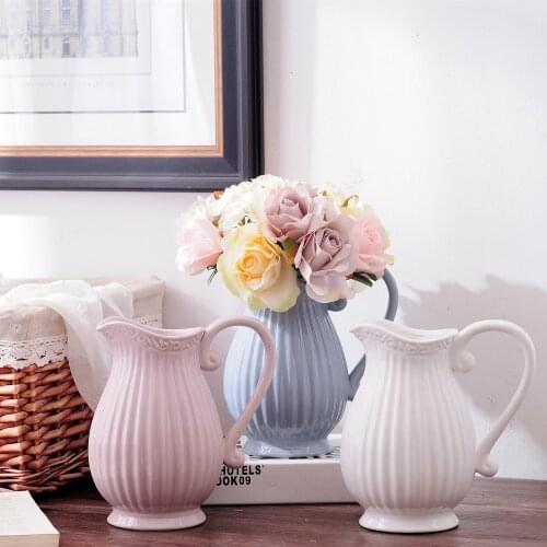 Modern Ceramic Wedding Decorative Vase Modern White Ceramic Vase Artificial Flower Bottle Home Christmas Decoration