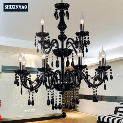 HSHIXNIMAO LED Crystal Chandelier Home For Living Dining Room Lamp Indoor Modern Chandelier Lustre Crystal Light 110V-240V 002