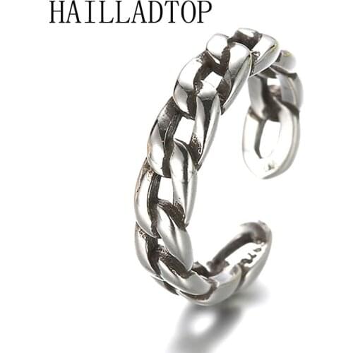 Thai Vintage Ring Twist Silvering Hollow Chic Rings Open Adjustable Tail Ring Neutral Ring Bridal Jewelry Sets Finger Accessorie