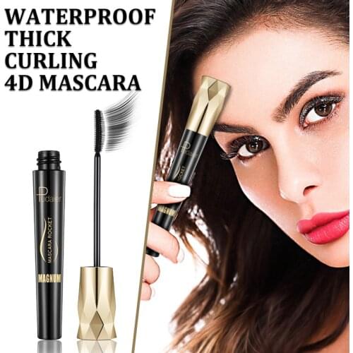 2021 Crown Mascara 4D Silk Fiber Waterproof Thick Lengthening Mascara No Clumping Smudge Proof Eyelashes BUTT666