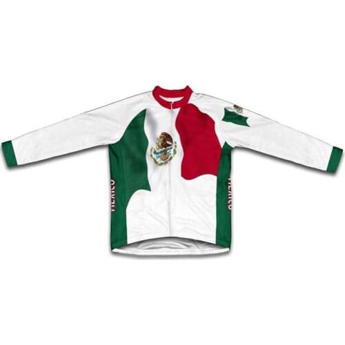 Mexico Flag Men winter Cycling Jersey Cycle Bicycle Bike Clothing winter thermal cycling clothing Ropa Ciclismo