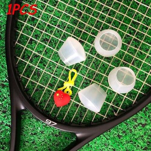 1PC Transparent White Tennis Racket Silicone Case Grips Back Cover Outdoor Sports Accessories Shockproof Tennis Racket Power Cap
