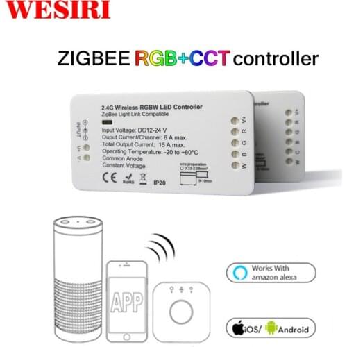 100PCS LED APP Controller RGB+CCT RGBW WWCW LED Strip Controller Linear Light Dimmer DC12/24V