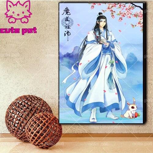Diy Diamond Painting Chinese Cartoon Mo Dao Zu Shi Figure Poster Diamond Mosaic Embroidery 5d Cross Stitch Home Decor Room Gifts