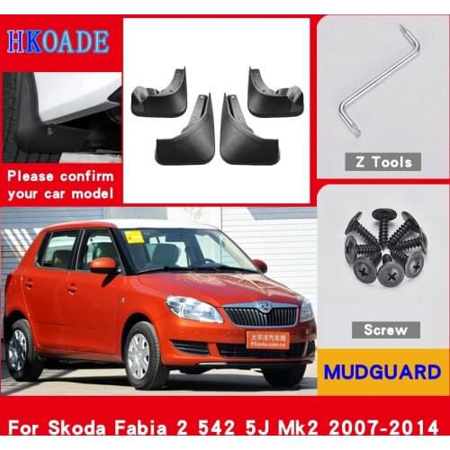 Car Fender Mud Flaps For Skoda Fabia 2 542 5J Mk2 2007-2014 Mudguards Splash Guards Fender Mudflaps Car Fender Accessories
