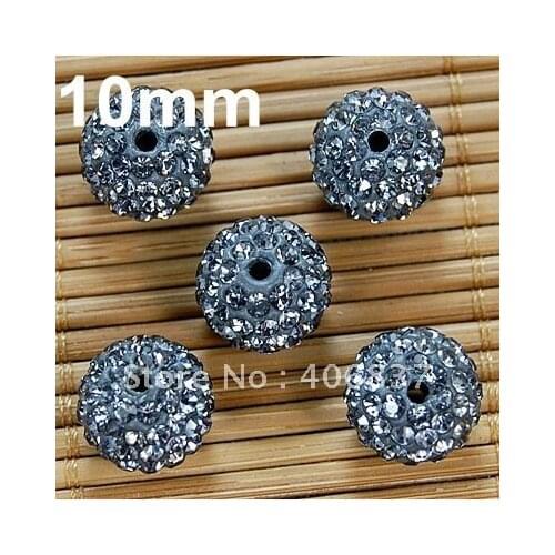 Free Shipping! 20pcs/Lot, Good Quality 10mm Black Diamond Clay Bead