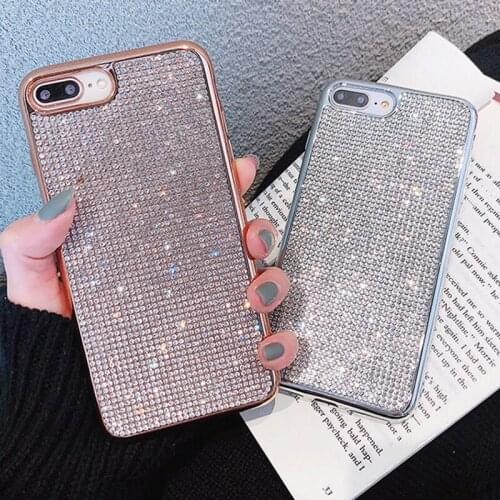 Bling Rhinestone Case For iphone 12 Pro 11 XS Max XR X Case For iphone 8 7 6s plus X 11 Pro Max Cover Fashion Glitter Soft Cases
