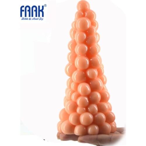 FAAK Big anal dildo grape design anal plug large dildo particle surface extreme stimulate fake penis sex toys masturbate erotic