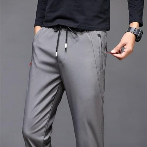 Brand Men Pants Casual Mens Business Male Trousers Classics Mid weight Straight Full Length Fashion breathing Pant